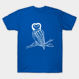 Boho Heart Barn Owl Graphic T-Shirt